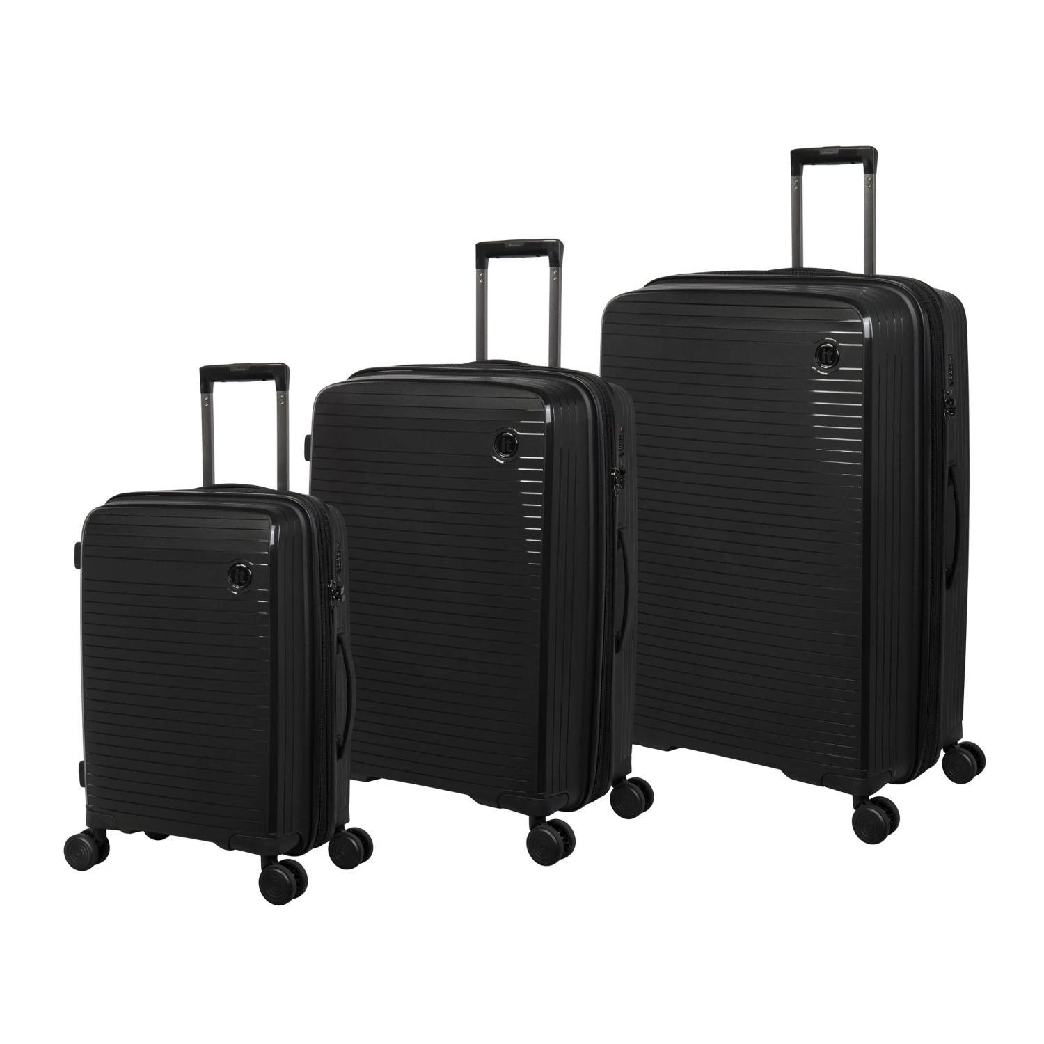 IT Luggage Spontaneous - 3pc Set (Black) 3 IT Luggage Spontaneous - 3pc Set (Black)