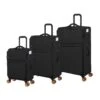 IT Luggage Lykke - 3pc Set (Black) -IT Luggage Store 32641 HK12 2644E08BlackSSFrontpanel 1a7335fb 306c 422c a79f c13f415305c1
