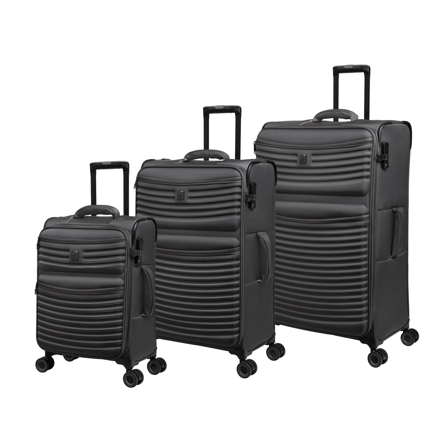 IT Luggage Precursor - 3pc Set (Charcoal) 3 IT Luggage Precursor - 3pc Set (Charcoal)