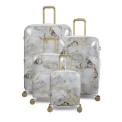 IT Luggage Sheen - Underseat (Gold Greyscale Marble) -IT Luggage Store 32980 UK16 2269B08GoldgreyscalemarbleSSFrontpaneldirect1 9f1df194 43f5 428f a553 354aad55b515