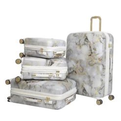 IT Luggage Sheen - Underseat (Gold Greyscale Marble) -IT Luggage Store 32980 UK16 2269B08GoldgreyscalemarbleSSFrontpanelset1 2facb6ee 234c 4253 97d5 b7f355949771