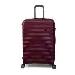 IT Luggage Fusional - 4pc Set (Dark Red) -IT Luggage Store 32987A UK16 2920 08DarkredsS055SSFrontpaneldirectly25in