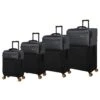 Duo-Tone - 4pc Set (Pewter & Black) -IT Luggage Store 33080 UK12 1519B08Pewter BlackSSFrontpanel