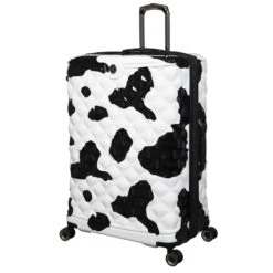 IT Luggage Indulging - Large (Moo Cow Print) -IT Luggage Store 33198 UK16 3039A08Moocowblack whiterepeatprintSSFrontpanel29in 247ad7e4 258b 42b5 a132 c3909a668cff