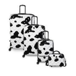 IT Luggage Indulging II - Cabin With Pocket (Moo Cow Print) -IT Luggage Store 33198 UK16 3039A08Moocowblack whiterepeatprintSSFrontpaneldirectlyset3 53ecc5ad c318 4ec4 b250 bbc09f56dd83