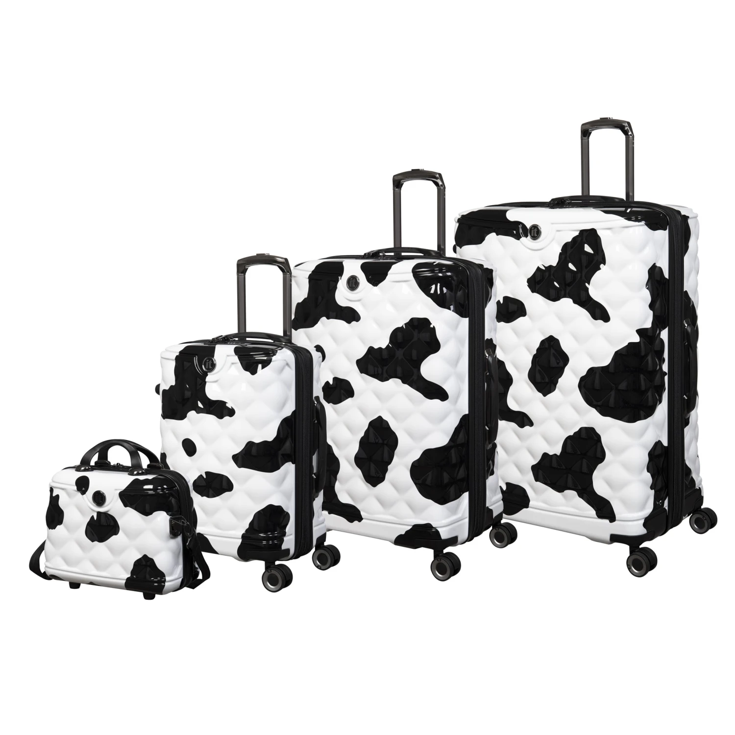 IT Luggage Indulging - 4pc Set (Moo Cow Print) 4 IT Luggage Indulging - 4pc Set (Moo Cow Print) - Image 2