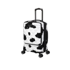 IT Luggage Indulging II - Cabin With Pocket (Moo Cow Print) -IT Luggage Store 33199 UK16 3039A08Moocowblack whiterepeatprintSSFrontpanel18.5inwithpocket ad1dcf1a 7ace 49a3 ad8a 1694c67439fc