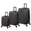 IT Luggage Lineal - 3pc Set (Dark Grey) -IT Luggage Store 61328 US16 2631 08DarkgreyS074SSFrontpanel