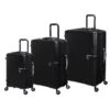 IT Luggage Helixian - 3pc Set (Black) -IT Luggage Store 61334 US16 2842 08BlackS001SSFrontpanel