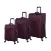 IT Luggage Lustrous - 3pc Set (Aubergine) -IT Luggage Store 61362 US12 2194 08AubergineS025SSFrontpanelB