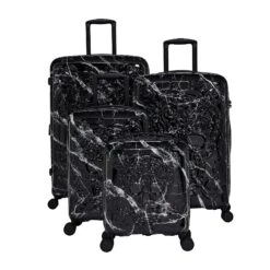 IT Luggage Candy Calavera - 4pc Set (Black Marble) -IT Luggage Store CandyCalavera16 2918AGroupB