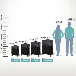 Duo-Tone - Medium (Pewter & Black) -IT Luggage Store Duo Tone Black Relative Size 9b18a4d3 eaa9 4f19 9726 ba4526114325