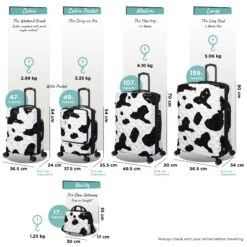 IT Luggage Indulging - Large (Moo Cow Print) -IT Luggage Store Indulging Moo full set dims weights ea63d700 4ce6 46d3 80dd 6fe36dd9b4c3