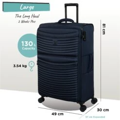 IT Luggage Precursor - Large (Dress Blues) -IT Luggage Store Precursor Large blue dims weights
