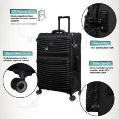 IT Luggage Precursor - Medium Plus (Black) -IT Luggage Store Precursor Med Black Infographic