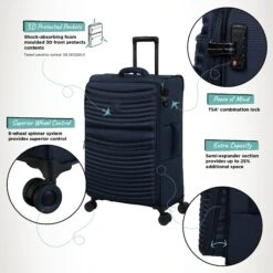 IT Luggage Precursor - Medium Plus (Dress Blues) 19 IT Luggage Precursor - Medium Plus (Dress Blues) -IT Luggage Store Precursor Med Blue Infographic