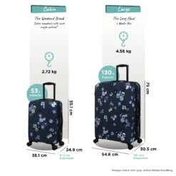 IT Luggage Store -IT Luggage Store Sheen Pansies dims weights