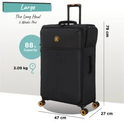 Simultaneous - Large (Black) -IT Luggage Store Simultaneous Large Blk dims weights