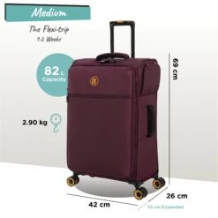 Simultaneous - Medium (French Port) -IT Luggage Store Simultaneous Med French Port dims weights