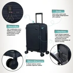IT Luggage Spontaneous II - Cabin With Pocket (Blueberry) -IT Luggage Store Spontaneous Cabin Pocket Blueberry Infographic a0d62143 0fd6 4bed b2fa 7a2c5911464b