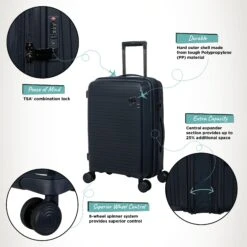IT Luggage Spontaneous - Cabin (Blueberry) -IT Luggage Store Spontaneous Cabin Blueberry Infographic