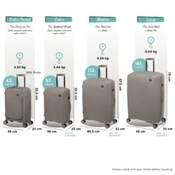 IT Luggage Spontaneous - Large (Feather Grey) 26 IT Luggage Spontaneous - Large (Feather Grey) -IT Luggage Store Spontaneous Full set Feather dims weights