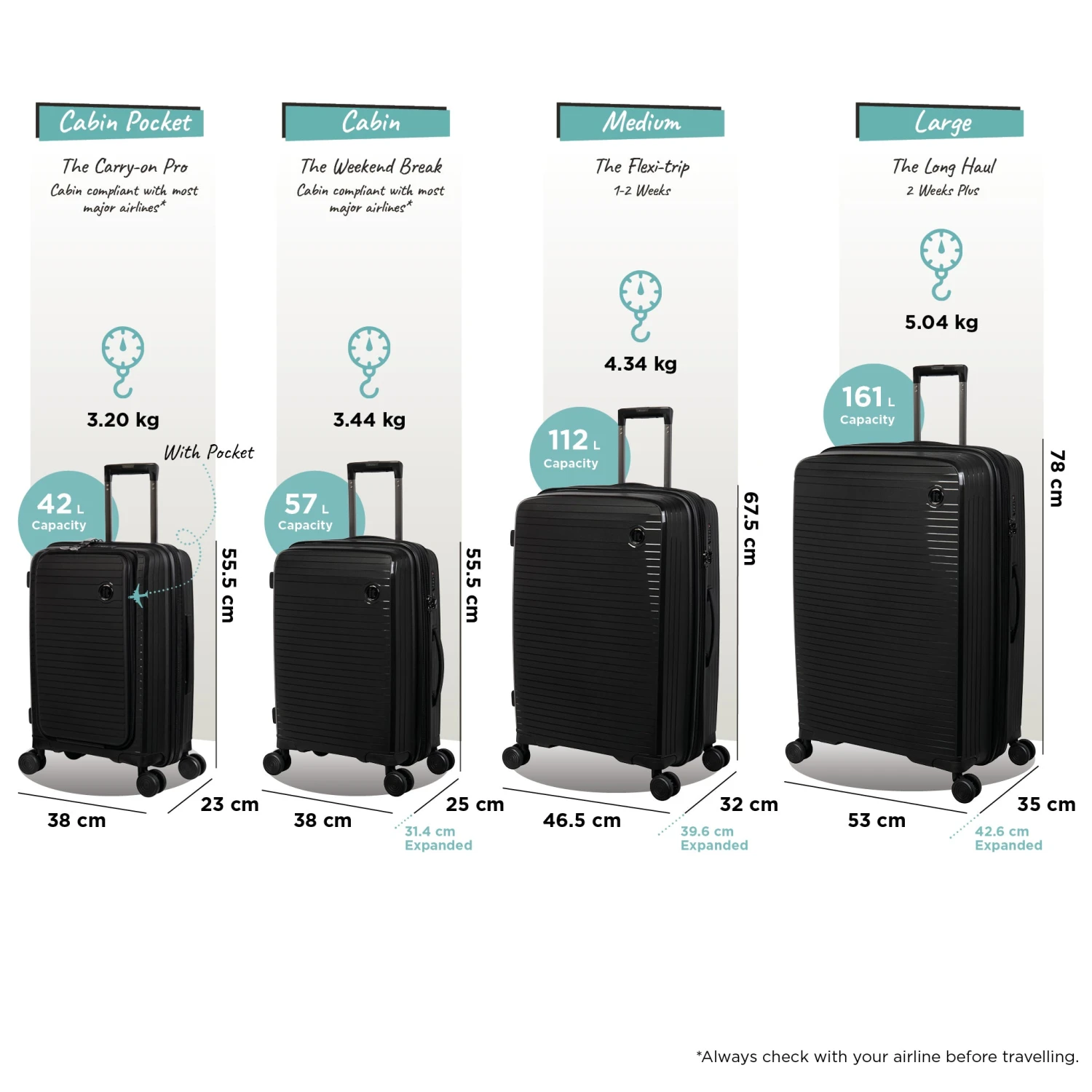 IT Luggage Spontaneous - Medium Plus (Black) 12 IT Luggage Spontaneous - Medium Plus (Black) - Image 10