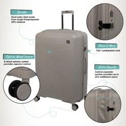 IT Luggage Spontaneous - Large (Feather Grey) 17 IT Luggage Spontaneous - Large (Feather Grey) -IT Luggage Store Spontaneous Large Feather Infographic c1495d49 c6a6 4814 8aea 3c7c285f7bd0
