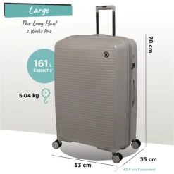 IT Luggage Spontaneous - Large (Feather Grey) 25 IT Luggage Spontaneous - Large (Feather Grey) -IT Luggage Store Spontaneous Large Feather dims weights