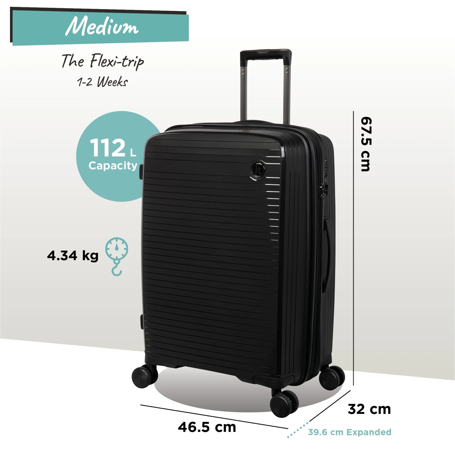IT Luggage Spontaneous - Medium Plus (Black) 11 IT Luggage Spontaneous - Medium Plus (Black) - Image 9