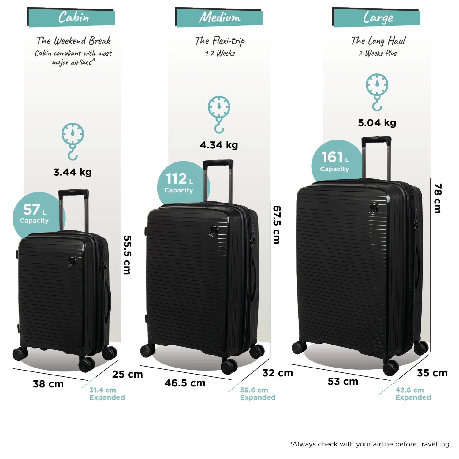 IT Luggage Spontaneous - Cabin (Black) 14 IT Luggage Spontaneous - Cabin (Black) - Image 12