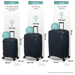 IT Luggage Spontaneous - 3pc Set (Blueberry) -IT Luggage Store Spontaneous Set blueberry dims weights