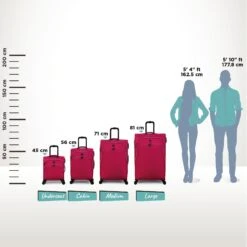 IT Luggage Trinary - Underseat (Viva Magenta) -IT Luggage Store Trinary Relative Size Magenta bf11bbba aa38 4ad3 ba47 f6f380faa2ae