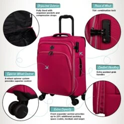 IT Luggage Trinary - Cabin (Viva Magenta) -IT Luggage Store Website Infographic Trinary cabin Magenta 3824b1b3 4c29 42f6 8ca9 6b27f7a5b1e4